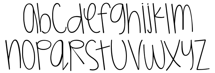 KG Girl On Fire Font LOWERCASE