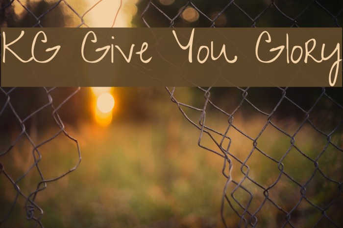 KG Give You Glory Example 2