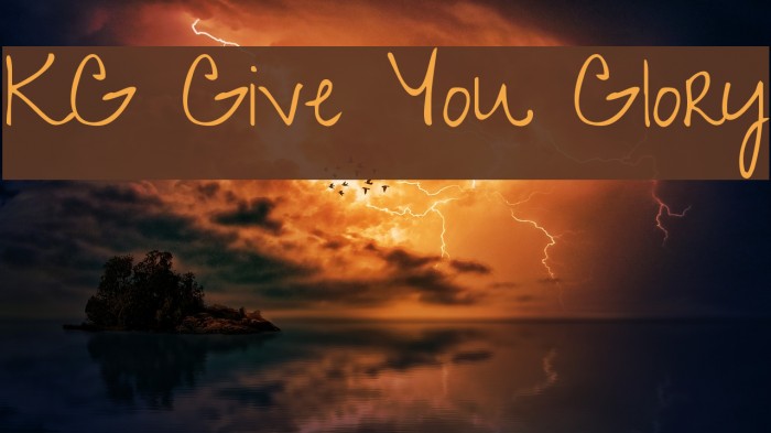 KG Give You Glory Example 3