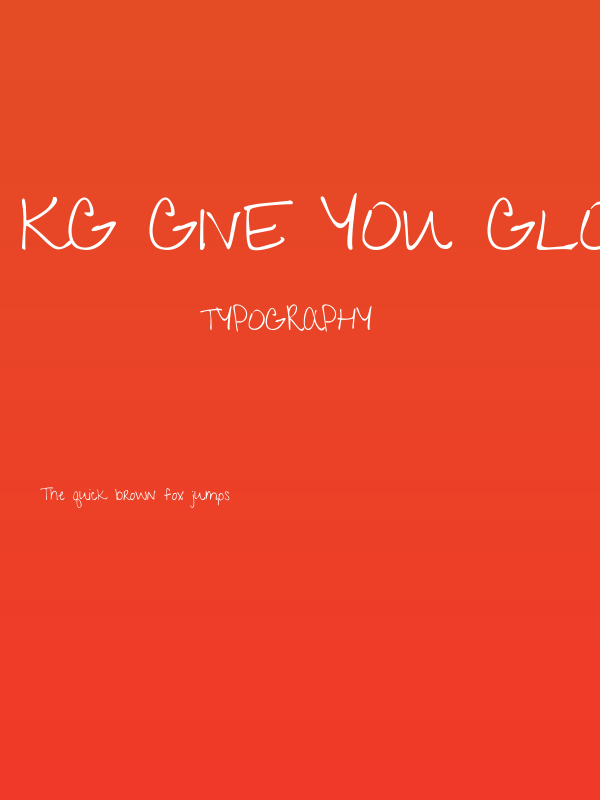 KG Give You Glory Poster