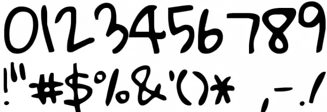 KG Gloria Hallelujah Font OTHER CHARS