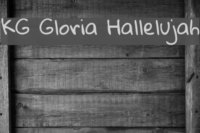 KG Gloria Hallelujah Font examples