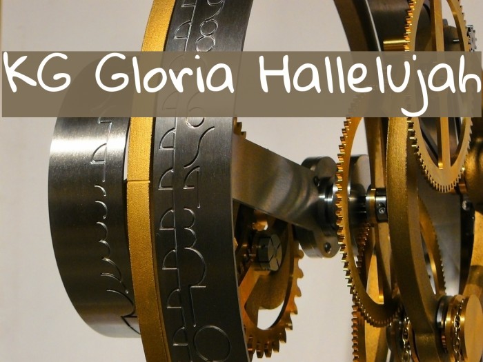 KG Gloria Hallelujah Font examples