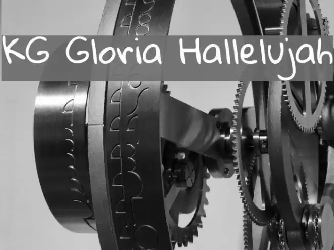 KG Gloria Hallelujah Font examples