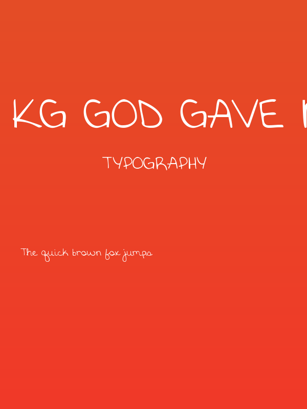 KG God Gave Me You Poster
