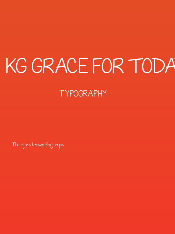 KG Grace For Today Poster