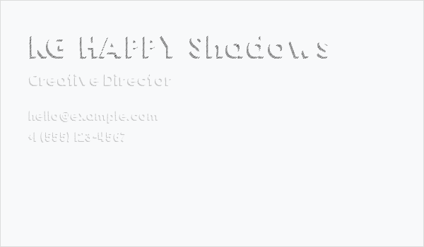 KG HAPPY Shadows Business Card