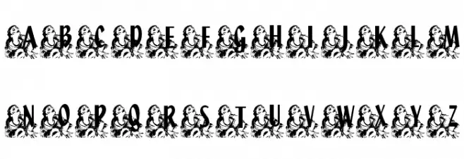 KG HIGH SOCIETY フォント 大文字