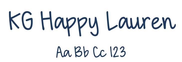 KG Happy Lauren Font Preview