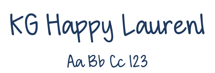 KG Happy Lauren1 Font Preview