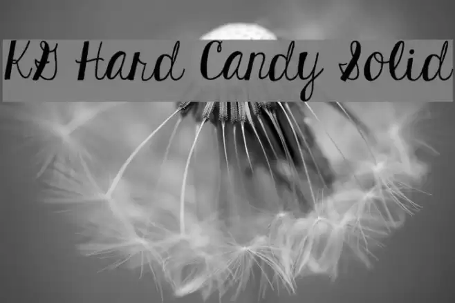 KG Hard Candy Solid Font examples