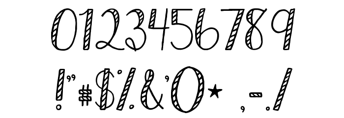 KG Hard Candy Striped Font OTHER CHARS