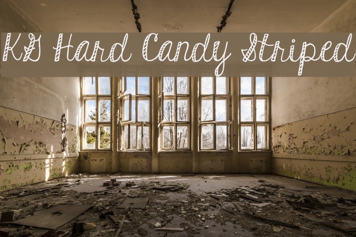 KG Hard Candy Striped Font examples