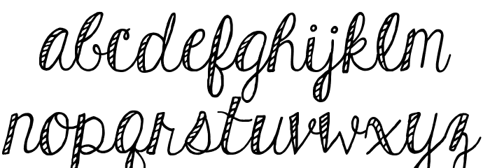 KG Hard Candy Striped Font LOWERCASE