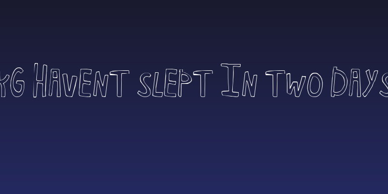 KG Havent Slept in Two Days Social Header