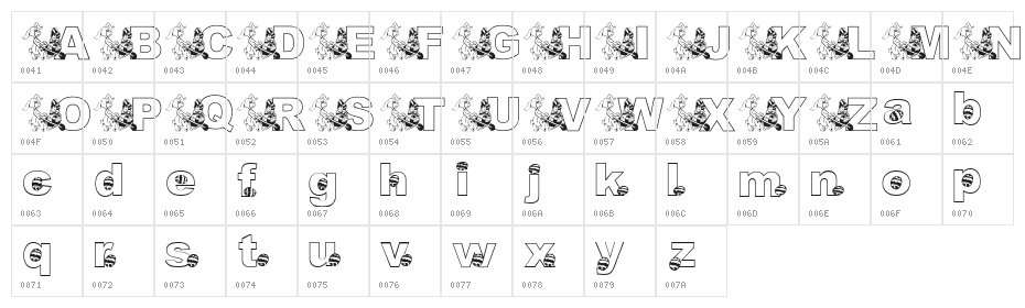KG Hippity Hop Character Map