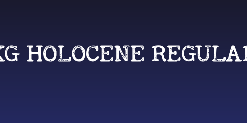 KG Holocene Regular Social Header
