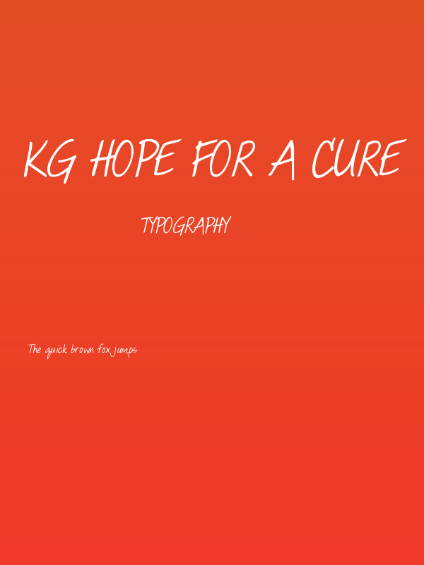 KG Hope For A Cure Poster