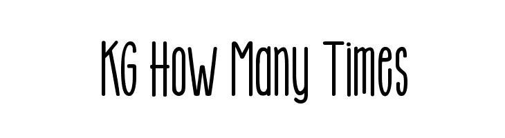 KG How Many Times Font
