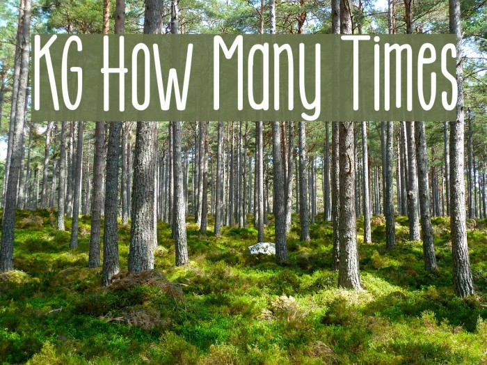 KG How Many Times Font examples