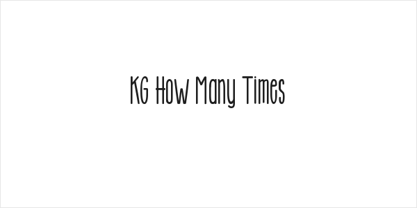 KG How Many Times Logo