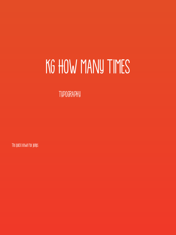 KG How Many Times Poster