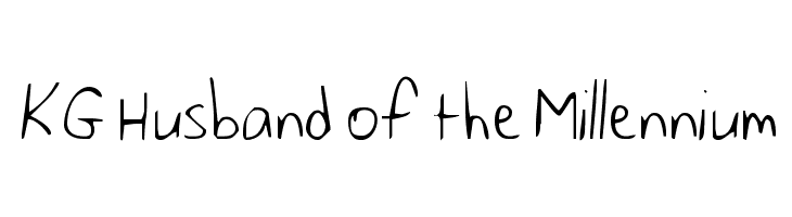 KG Husband of the Millennium Font