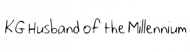 KG Husband of the Millennium  Frei Schriftart Herunterladen
