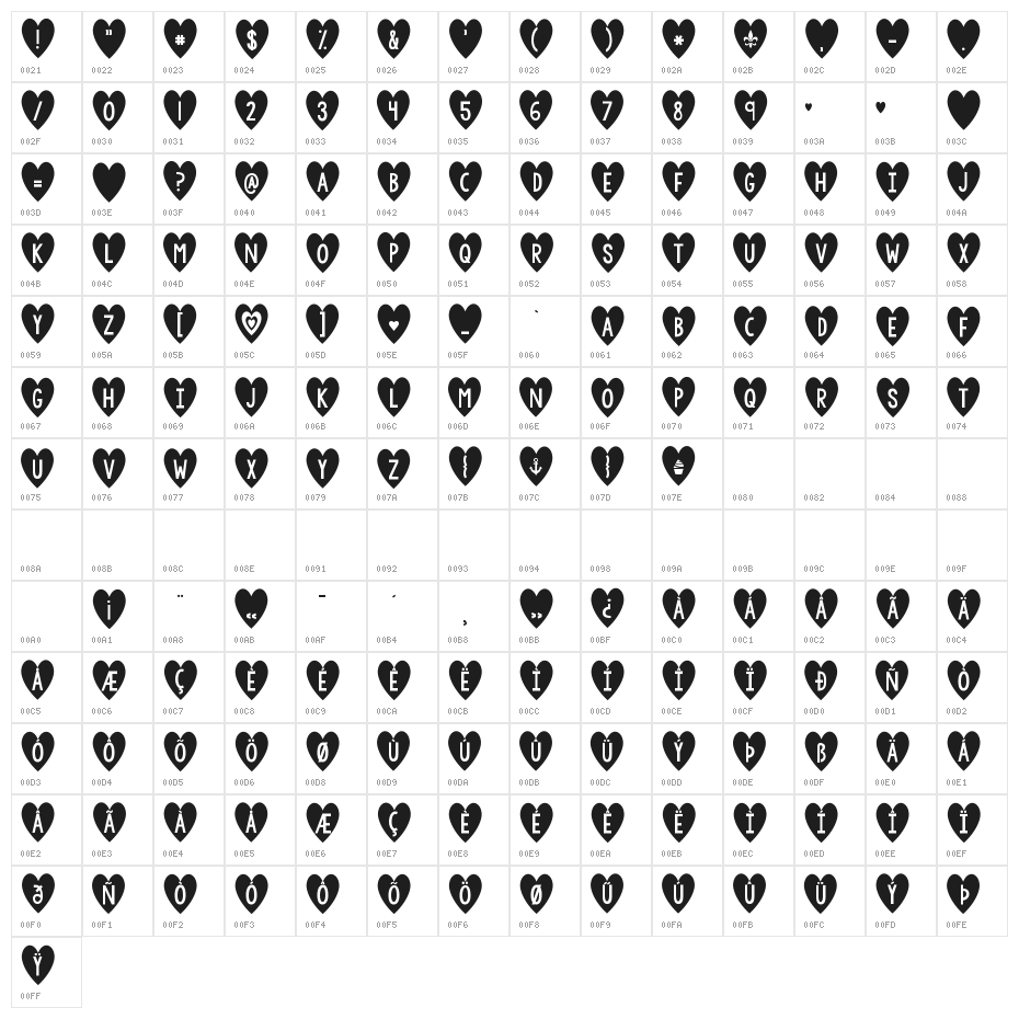 KG I And Love And You Character Map