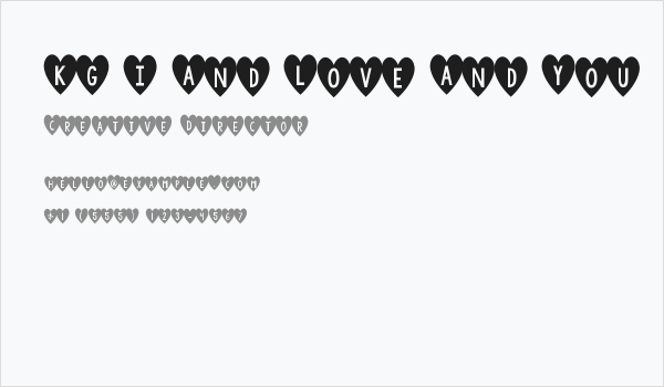 KG I And Love And You Business Card