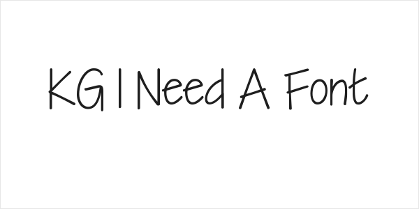 KG I Need A Font Logo