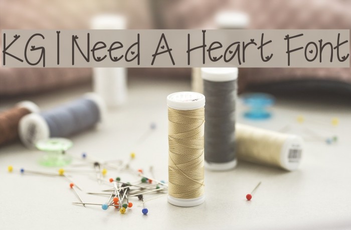 KG I Need A Heart Font Font examples