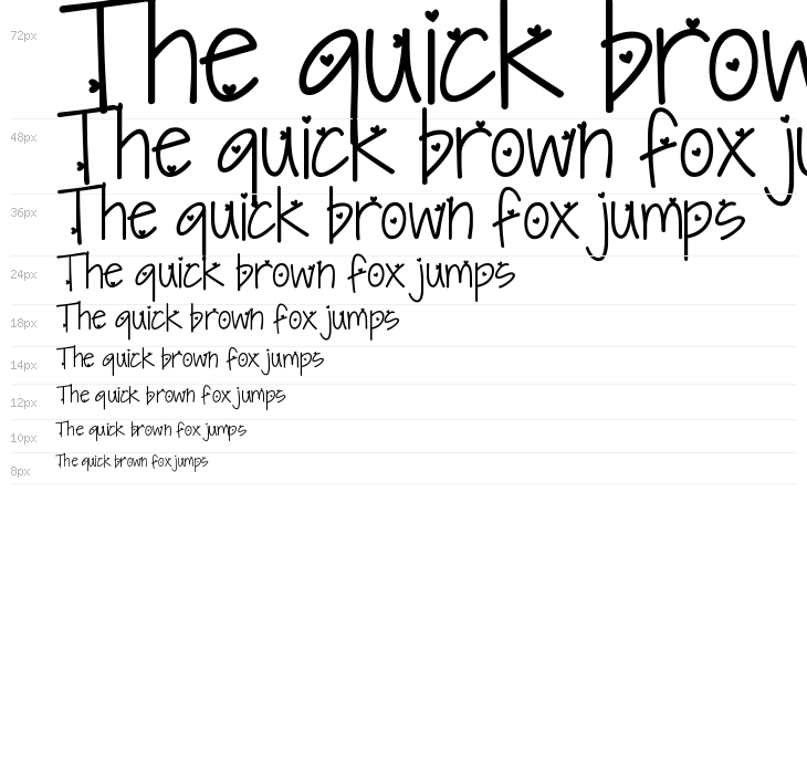 KG I Need A Heart Font Waterfall