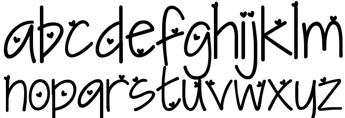 KG I Need A Heart Font Font LOWERCASE
