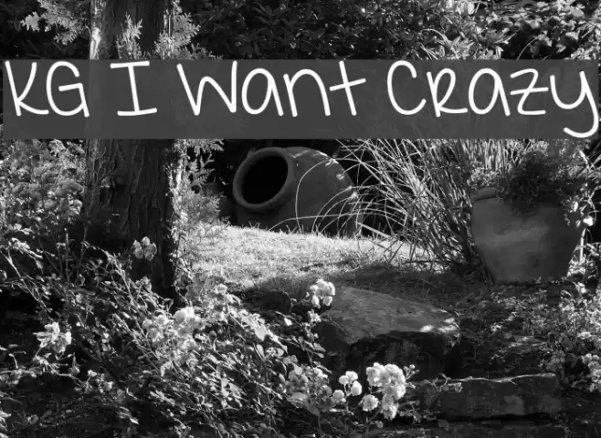 KG I Want Crazy Font examples