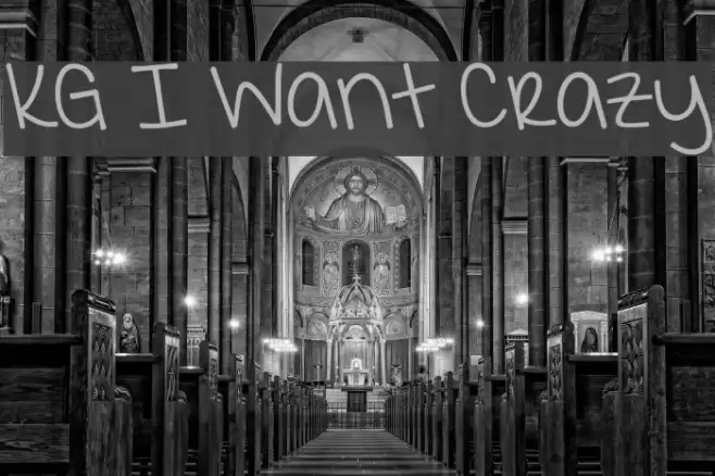 KG I Want Crazy Font examples