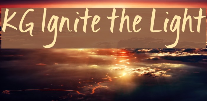 KG Ignite the Light Font examples