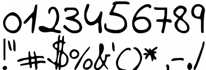 KG Indie Flower Font OTHER CHARS