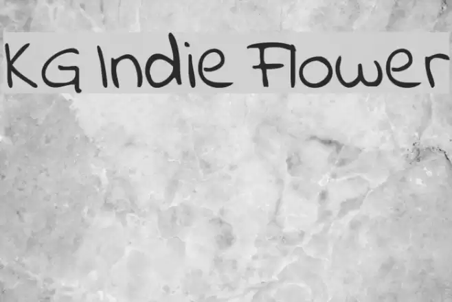 KG Indie Flower Font examples