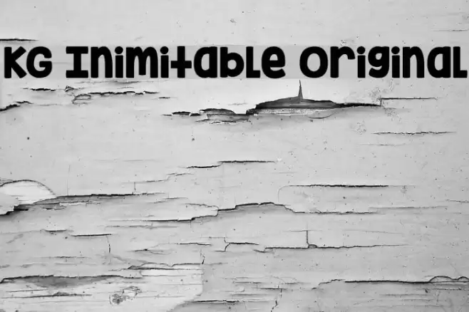 KG Inimitable Original Fonte examples