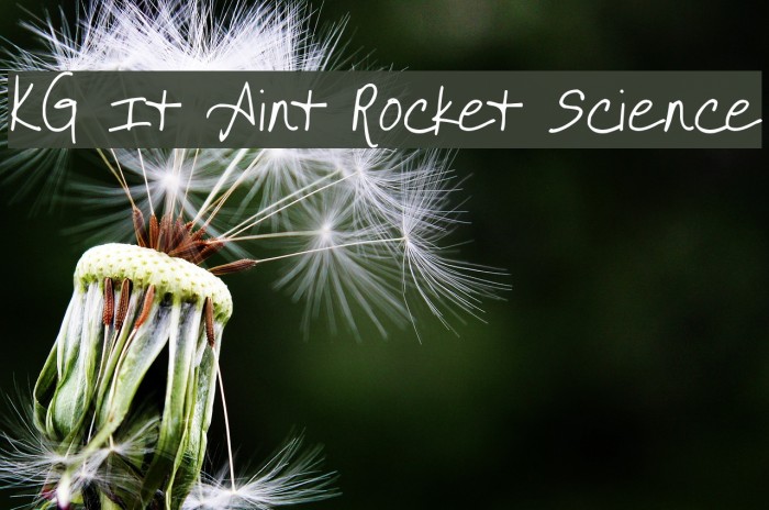KG It Aint Rocket Science Font examples