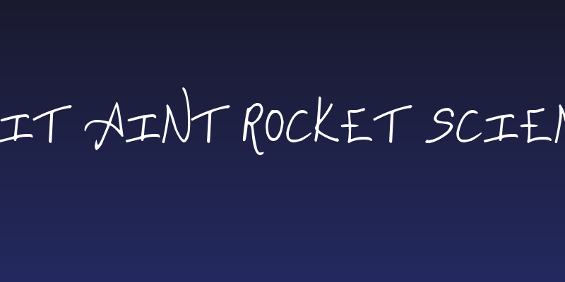 KG It Aint Rocket Science Social Header