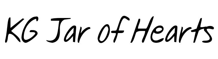 KG Jar of Hearts Font