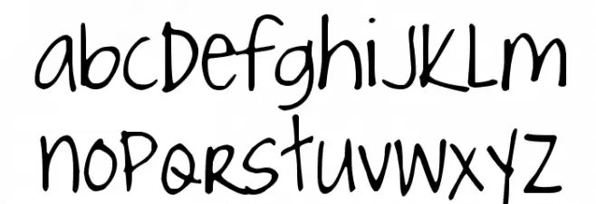 KG Joyful Juliana 字体 小写