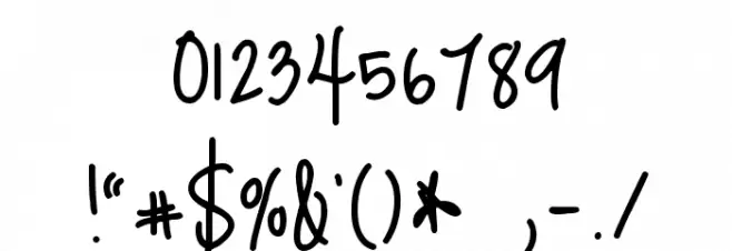 KG Just Me Again Down Here Font OTHER CHARS