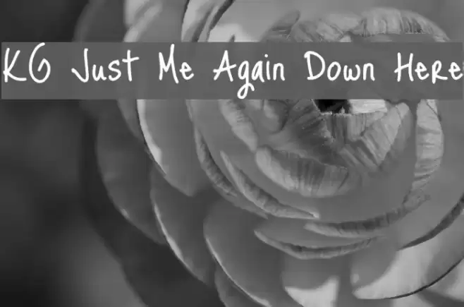 KG Just Me Again Down Here Font examples