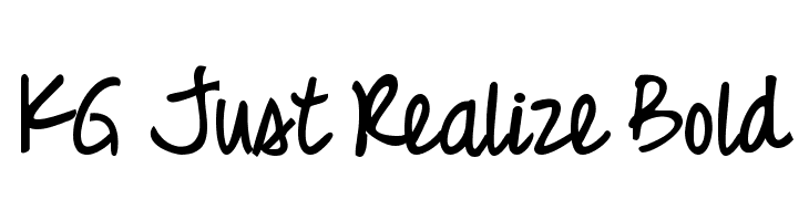 KG Just Realize Bold  font caratteri gratis