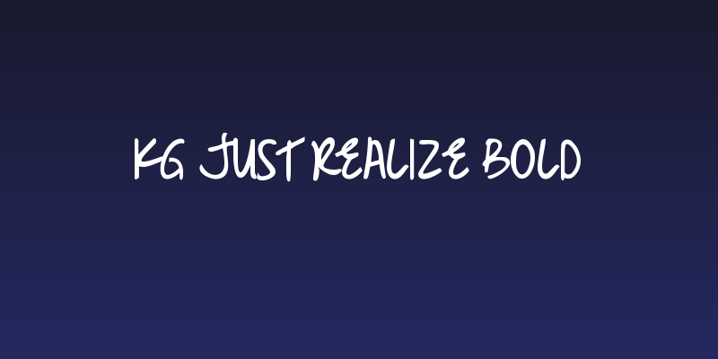 KG Just Realize Bold Social Header