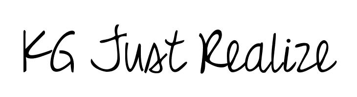 KG Just Realize  Free Fonts Download