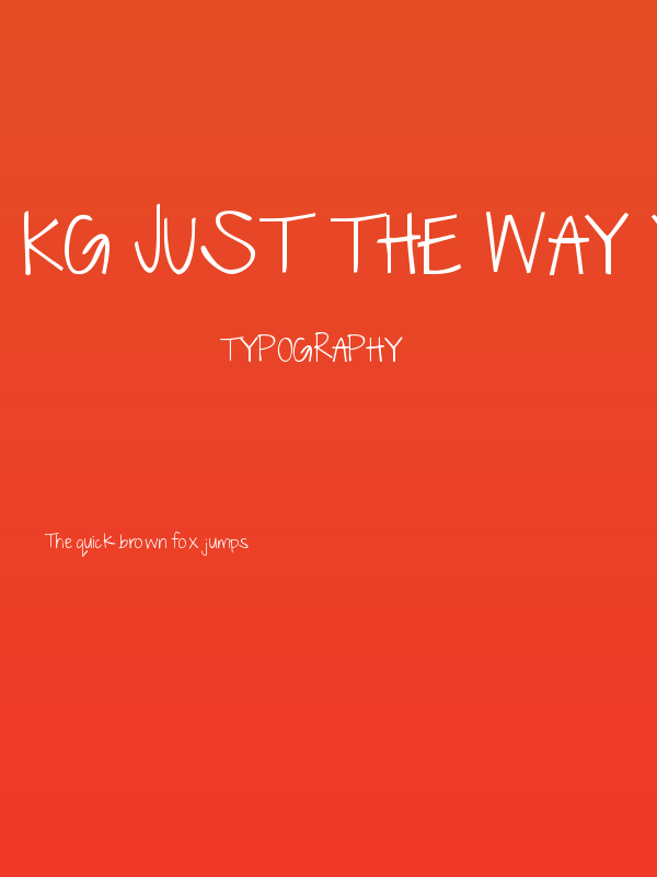 KG Just The Way You Are Poster